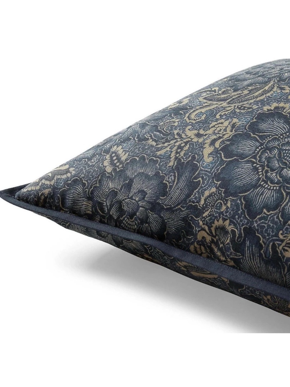 RALPH LAUREN KEATON DEEP INDIGO BLUE FLORAL COTTON STANDARD PILLOW SHAM $145 NWT - Picture 2 of 10